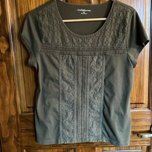 Eyelet detailed tee shirt